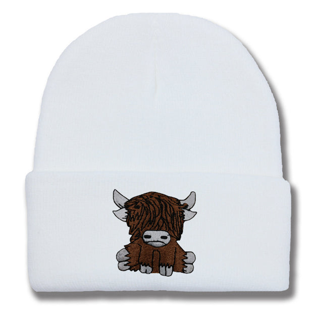 Cartoon Long Hair Yak Knitted Hat Autumn And Winter Warm Wool