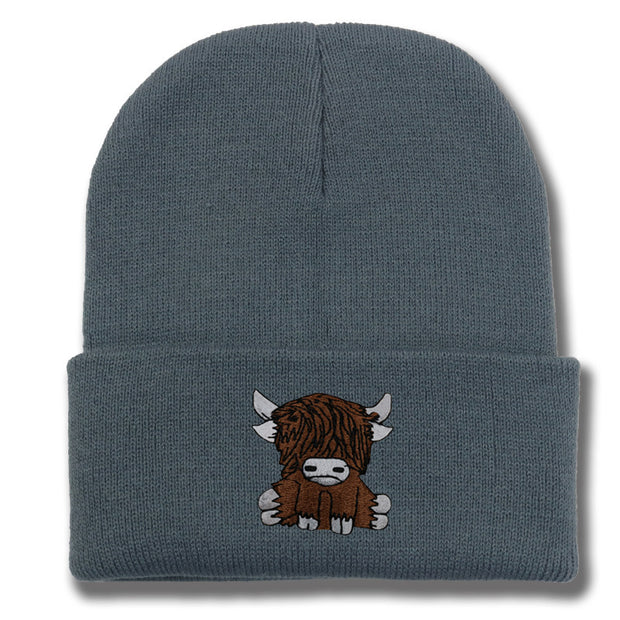 Cartoon Long Hair Yak Knitted Hat Autumn And Winter Warm Wool