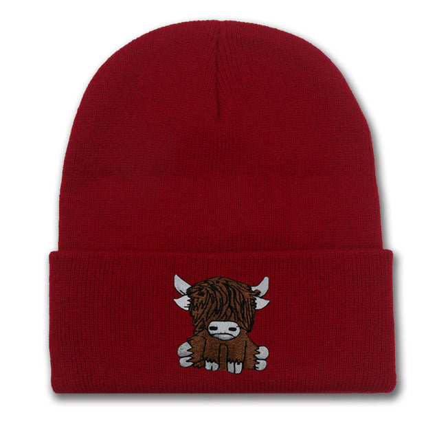 Cartoon Long Hair Yak Knitted Hat Autumn And Winter Warm Wool