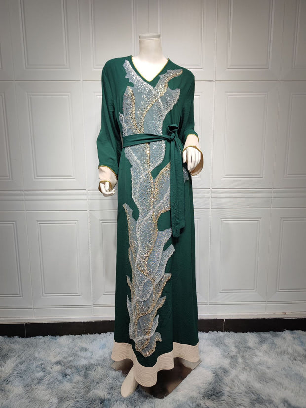 Muslim Robe Sequin Embroider Fashion