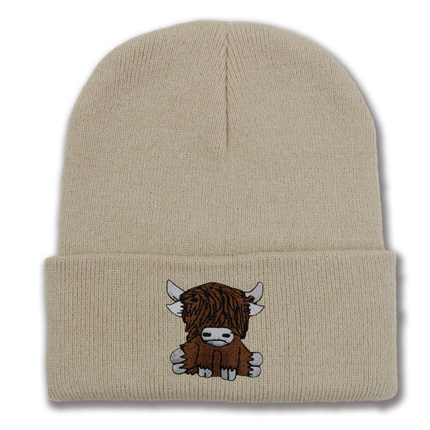 Cartoon Long Hair Yak Knitted Hat Autumn And Winter Warm Wool